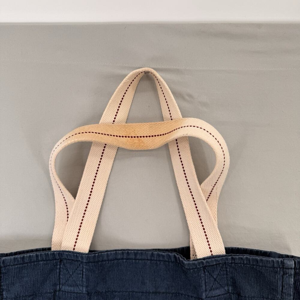 Hollister Dark Blue Corduroy 100% Cotton Y2K Shoulder Bag Seagull Logo Daily Bag - Picture 5 of 8
